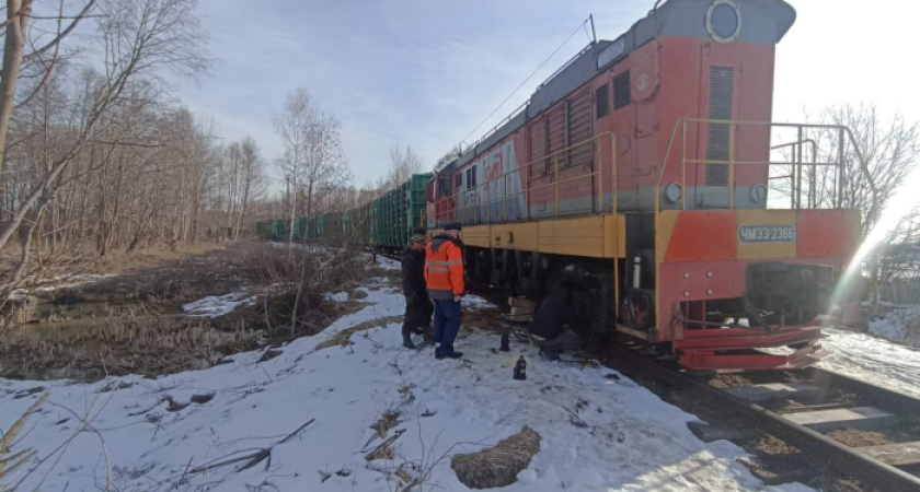 В Костромской области сошел с рельсов маневровый тепловоз