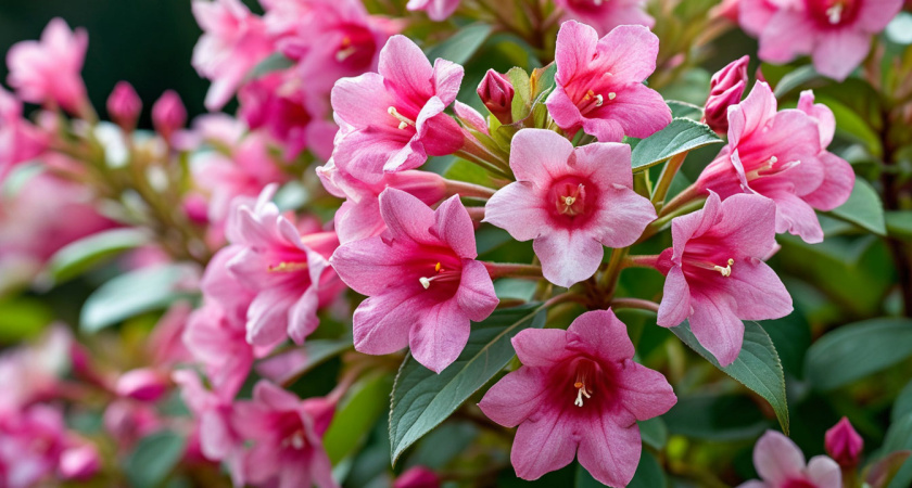 Потрясающий многолетник, неустанно цветущий с мая по октябрь: ветки сплошь покрыты необычными алыми цветами