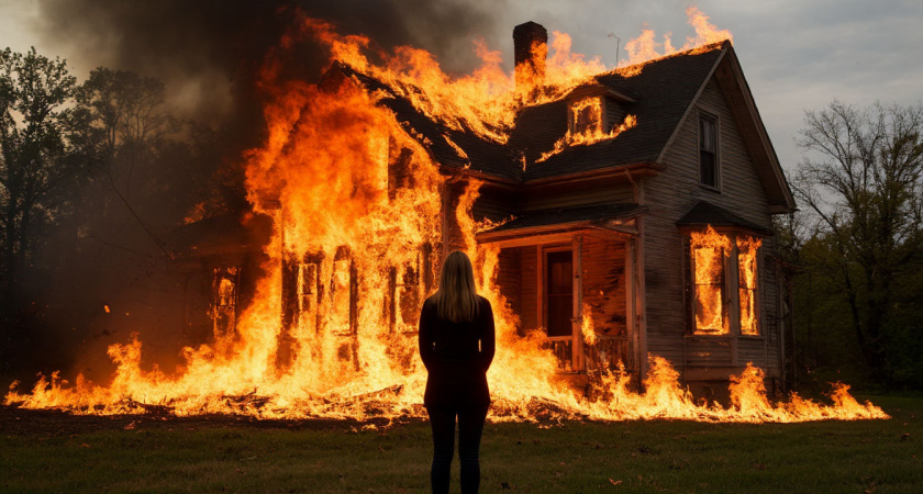 Рыдаю как белуга и не знаю, куда податься. Сгорел дом, а лучшая подруга не хочет пускать на порог. Говорит, мол, мешать ей только буду