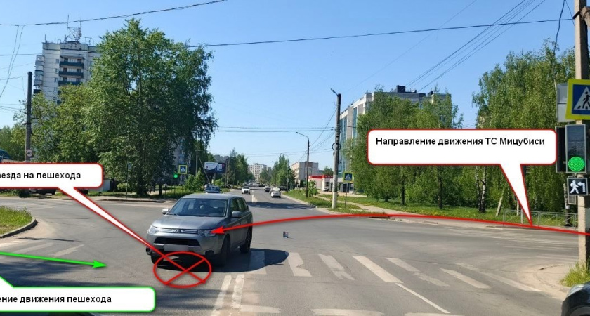 64-летняя костромичка попала под колеса иномарки на пешеходном переходе