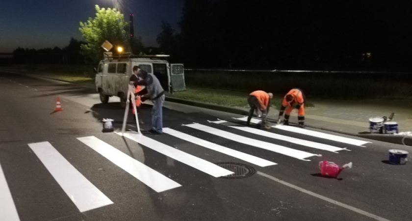 В Костроме обновляют дорожную разметку