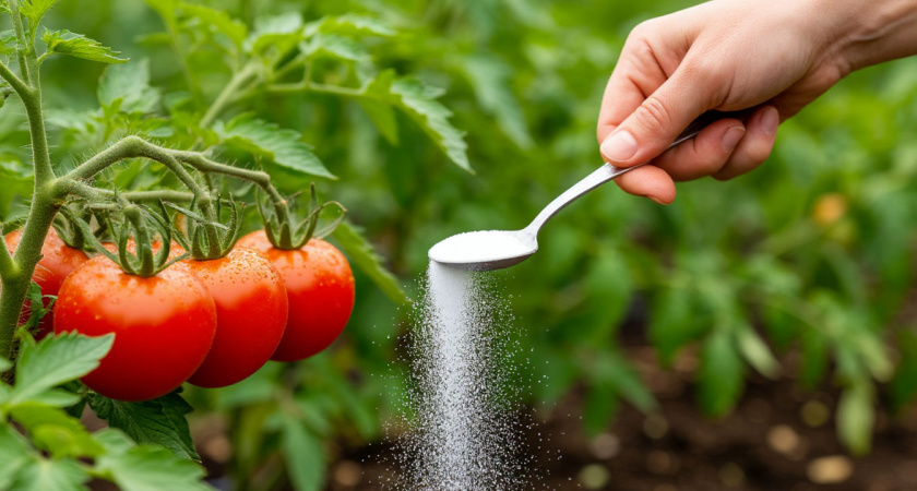 Кормлю помидоры содой - и уже 5 лет собираю по ведру томатов с каждого кустика - защита от болезней и пожелтения листвы