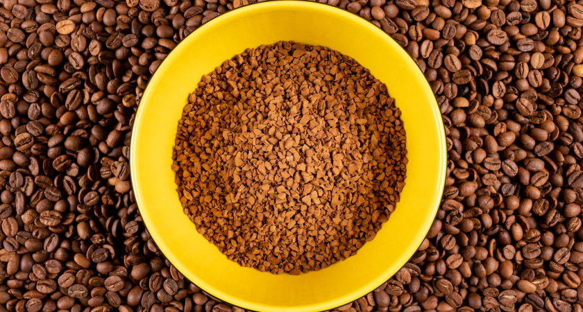 А есть ли там зерна? Вот как делают растворимый кофе