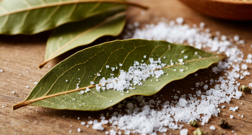 Лавровый лист посыпаю солью — весь июль не нарадуюсь своей хитрости: полезный лайфхак для всех домохозяек