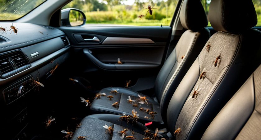 Как быстро выгнать полчища насекомых из салона автомобиля после поездки на природу? Есть действенный лайфхак