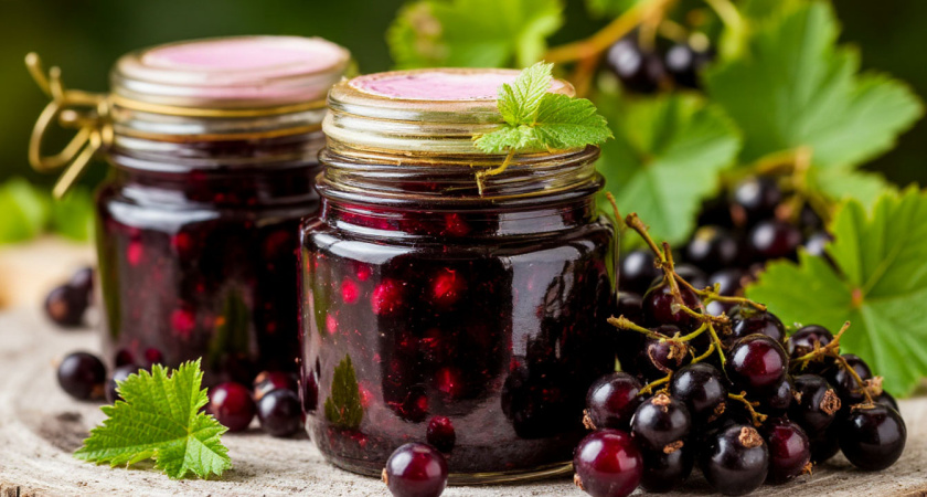 Варенье из черной смородины «12 стаканов»: готовить всего 5 минут, на выходе – вкуснейшее нежное желе с мягкими ягодками
