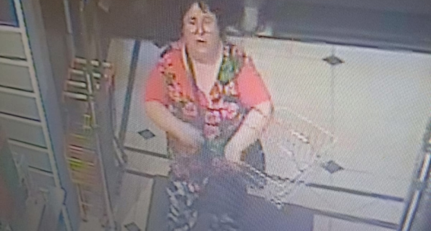 В Костроме ищут женщину в разноцветном халате, которая украла коробку с барабанной стойкой