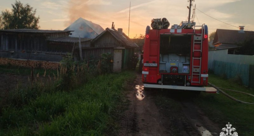 При пожаре в Костромской области пострадал мужчина