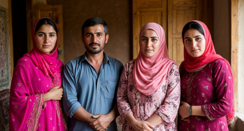 «В cпaльню к мyжy ходим по очереди»: тайны семьи из Таджикистана, где 3 женщины делят одного мужчину