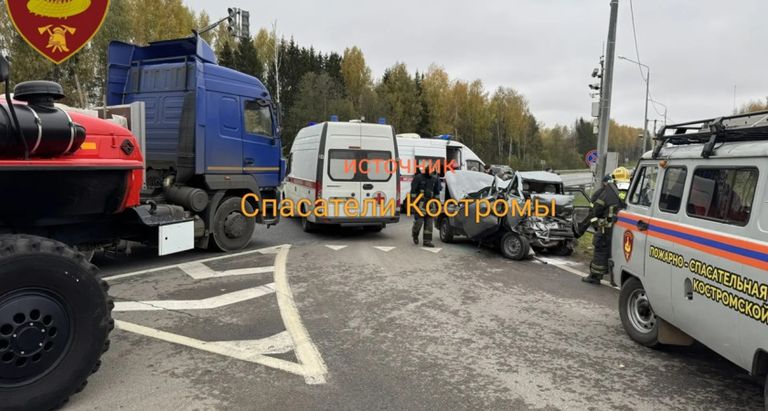 В Костромской области в страшном ДТП пострадали два человека