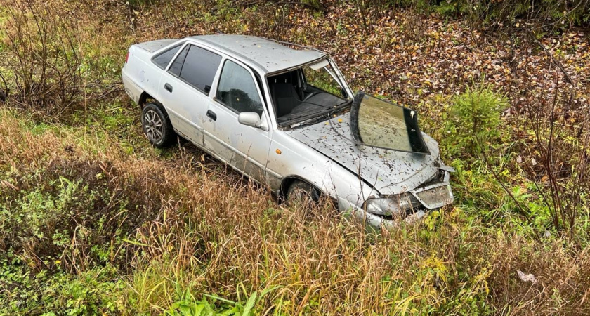 В Костромской области шарьинец уснул за рулем и разбил угнанную машину