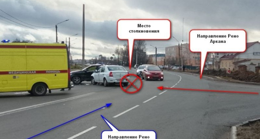 В ДТП с двумя Renault в Костроме пострадали два человека