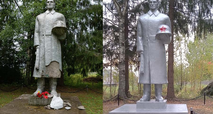Памятник воинам в Вохомском районе преобразился после реставрации