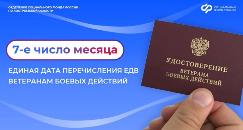 СФР установил новую дату выплат для костромских ветеранов боевых действий
