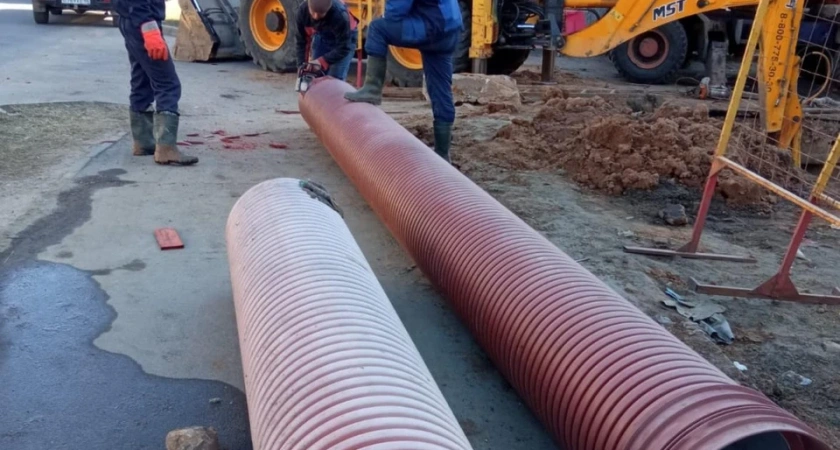 В Костроме строят новые сети ливневой канализации