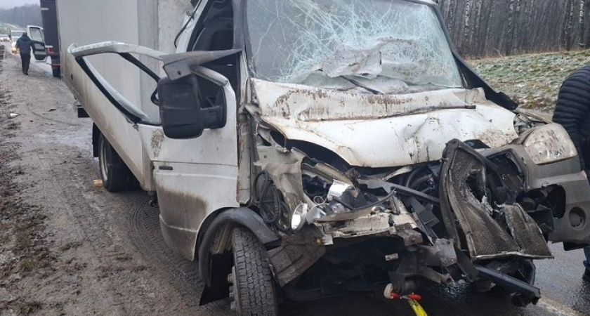 В Костромской области на трассе столкнулись ГАЗ и MAN: есть пострадавший