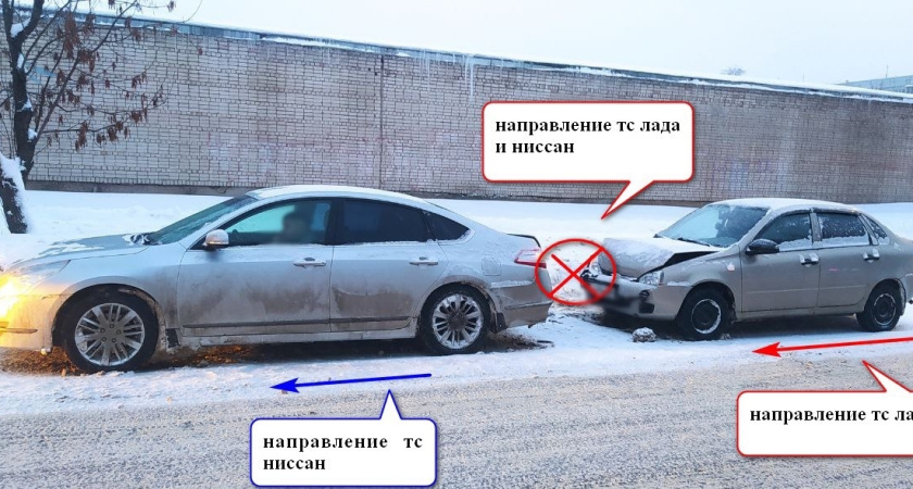 В Костроме на улице Шагова столкнулись ВАЗ и Nissan: есть пострадавшие