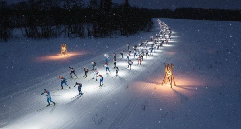 В Костроме ночью выйдут сотни человек с фонарями на лбах на лыжах