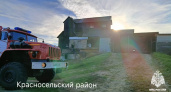 В Красносельском районе произошел пожар на сельхозпредприятии