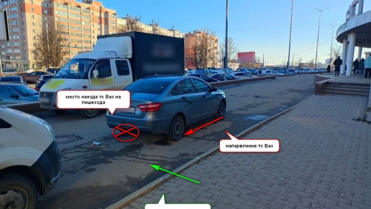 В Костроме водитель при ходе назад снес бабушку