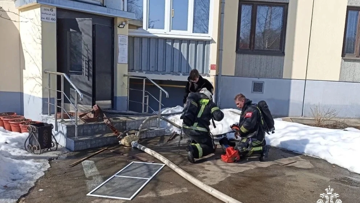 В Костроме из горящего дома пожарные спасли 14 человек