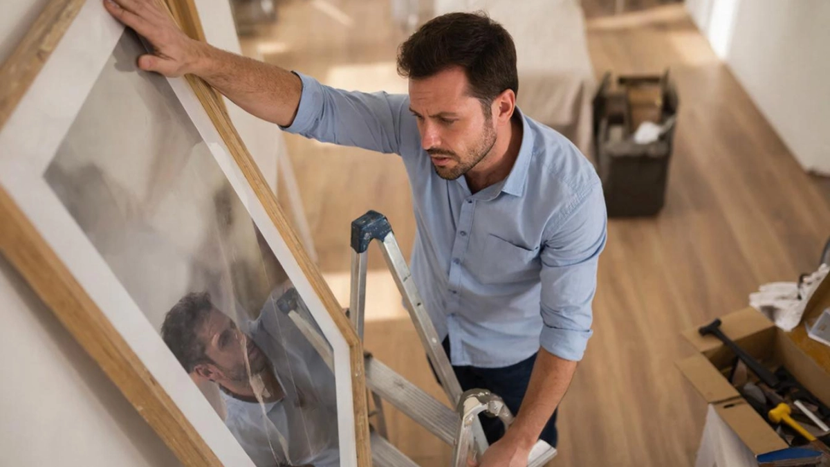 Без дыр, молотка и дрели: как просто повесить картину на стену - 2 способа