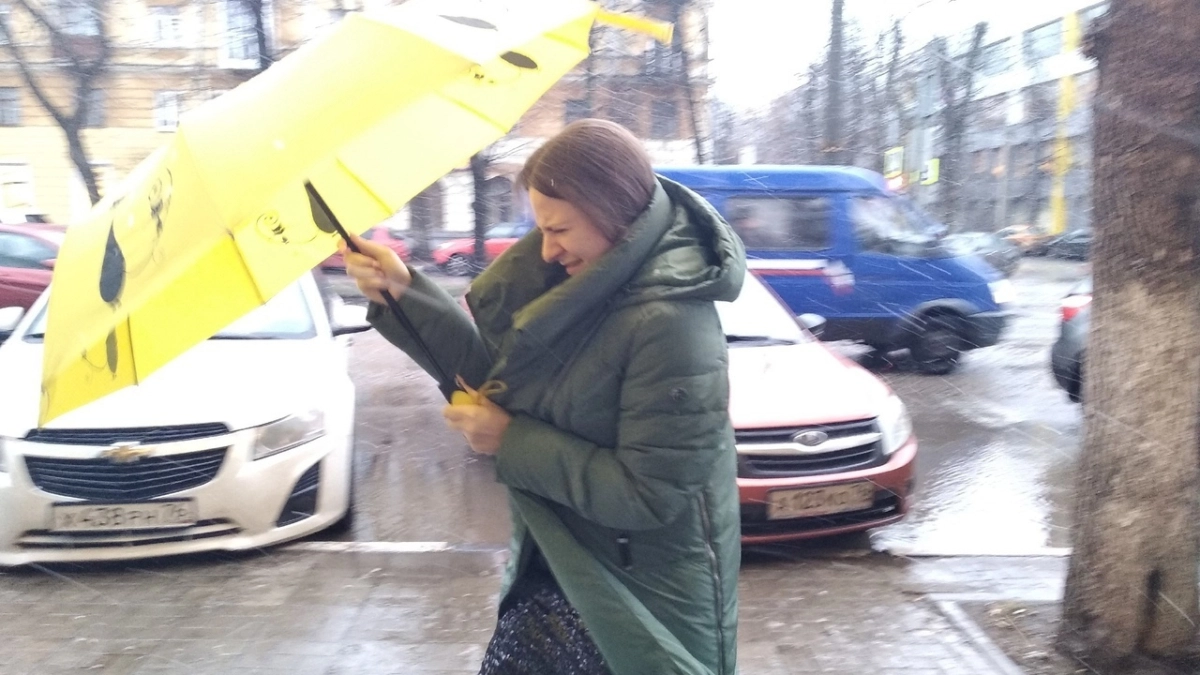 Сильная гроза с падающими деревьями надвигается на Кострому