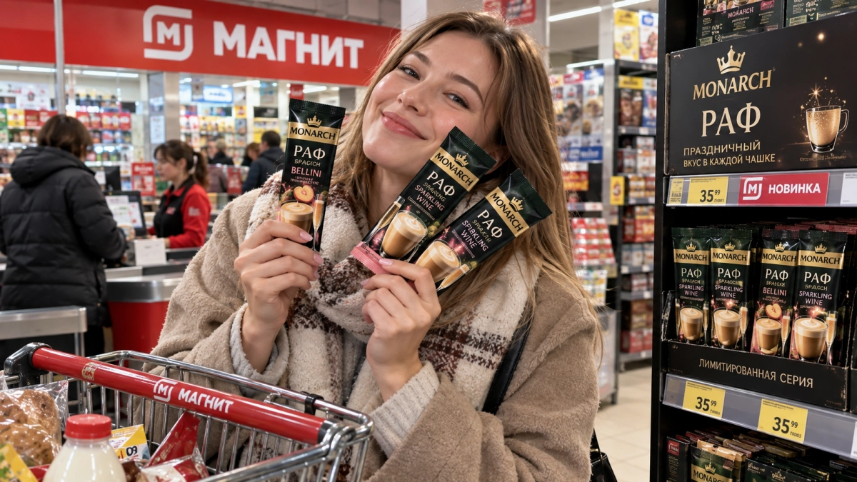 Кофеманы как ошалевшие скупают эту новинку из «Магнита»: раф со вкусом шампанского — безалкогольный хит за 35 рублей