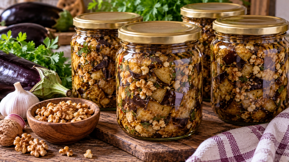 Баклажаны по-грузински вкуснее мяса: двести граммов орехов и пятнадцать минут стерилизации – зимой словно летом