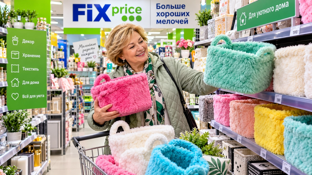 Скупаю в Fix Price корзинки-меховушки, но мелочь в них не храню: превращаю в кашпо для комнатных растений