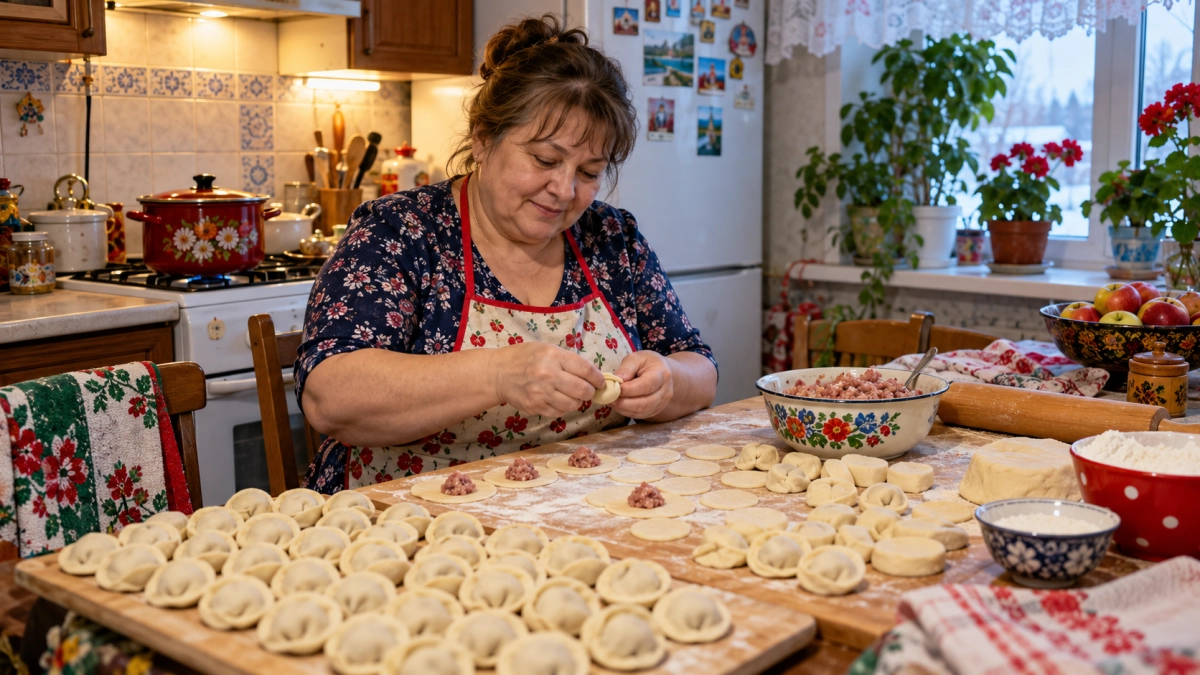 Форма для пельменей больше не нужна: леплю сотню с помощью предмета, который есть на каждой кухне
