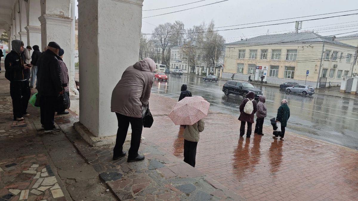 Первые снегопады надвигаются на Кострому